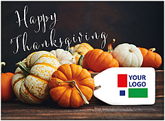 Select a verse, create your own custom verse, or order blank. Thanksgiving Logo Card D2351U-4B